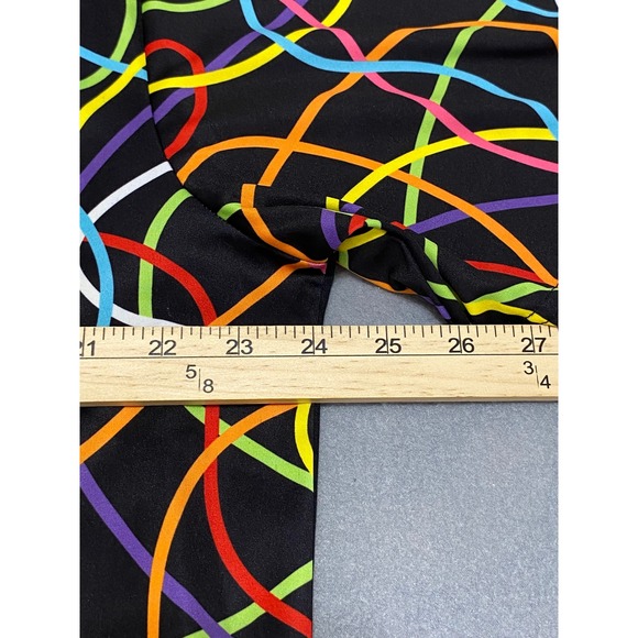 Loudmouth Mens XXL Black Multi Color Abstract Swirl Short Sleeve Golf Polo Shirt - Picture 4 of 8